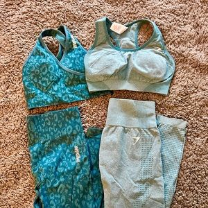 Set of 4 - Gymshark Adapt and Vital Seamless Animal Print Coordinating Sets